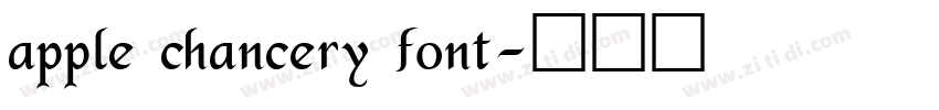 apple chancery font字体转换